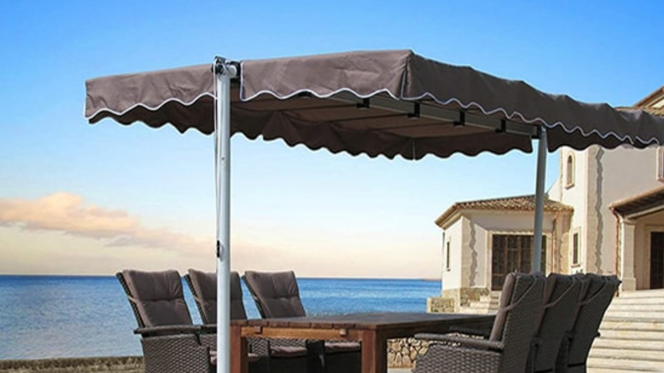 Some attractive ideas for the design of the balcony terrace electric awning